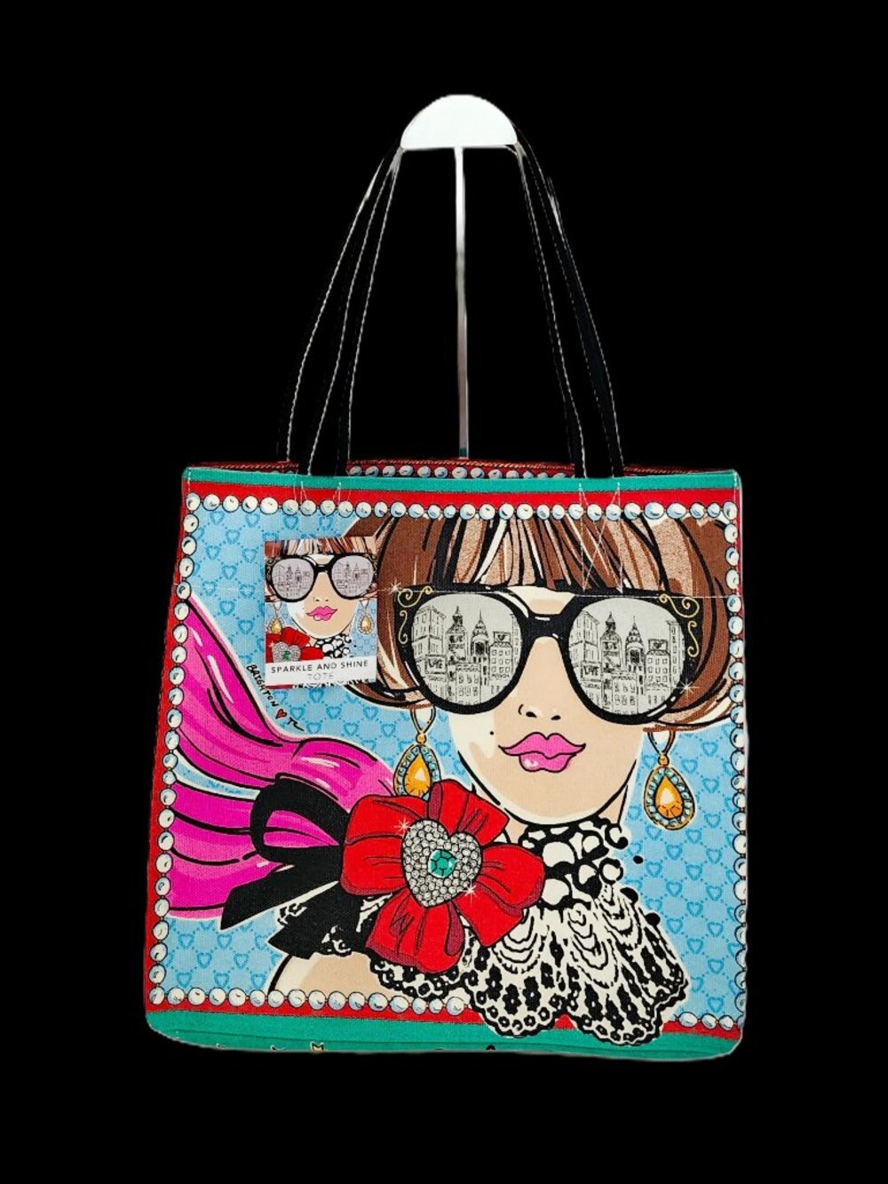 NWT Brighton Sparkle & Shine Tote Tom Clancy Canvas Bag